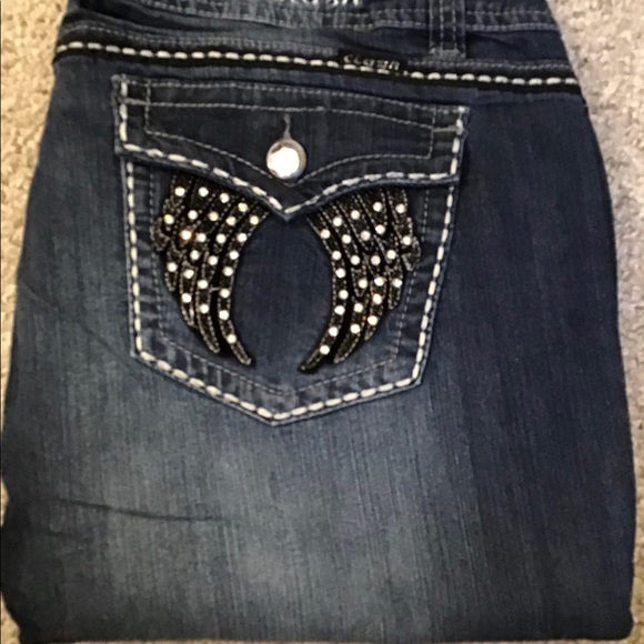 New Clash Women’s Plus Size Boot Cut Jeans - Picture 3 of 3